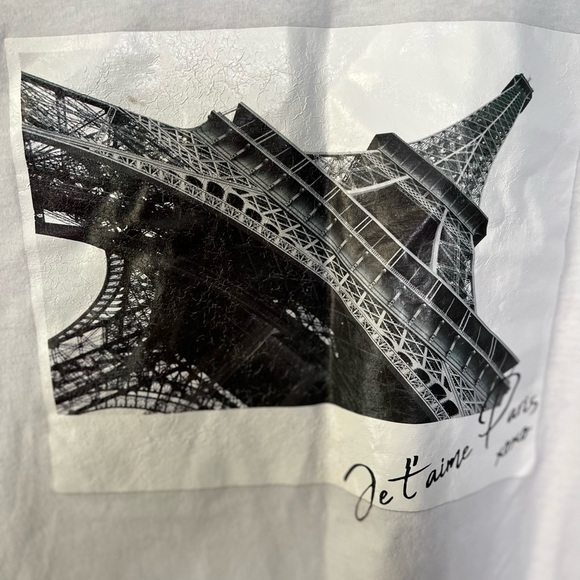 Forever 21 Paris/eiffel tower T-Shirt in Black and White, Size- Medium - Picture 5 of 7